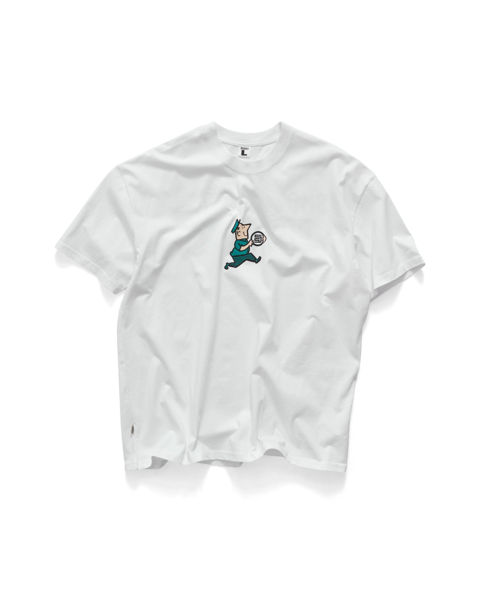 Man With Dot SS Tee | White | S-Double AU – S/Double